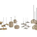 Rattan Woven Pendant Lights with Various Hanging Designs for Home Decor