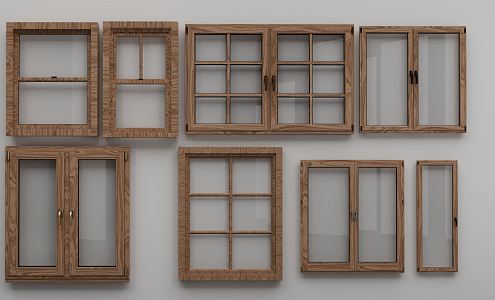 Modern casement window 3d model