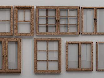 Modern casement window 3d model