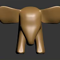 Decorative Golden Elephant Sculpture With Shiny Metallic Surface And Dark Background