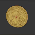 Household Gold Coin With Eagle Design Decorative Edge And White Background