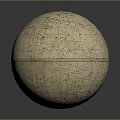 Vintage Globe With Beige Surface And Detailed Star Charts On Dark Background