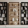 Metal Bookshelf Storage Rack 3d model