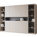 Modern bookcase 3d model