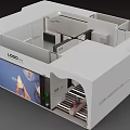 Modern Exhibition Booth With 2021 2022 2023 Numbers LOGO Green Plants And Large Screen