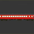 Red And Gray Model Train With Multiple Windows Small Domes And Reflection