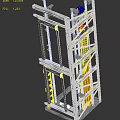 Elevator mechanical structure 3d model