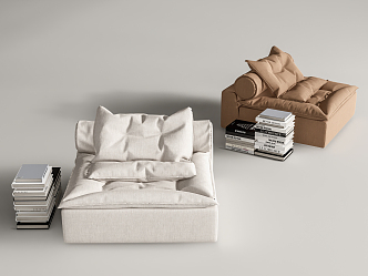 Modern Baxter Single Sofa 3d model