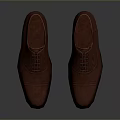 Men's Brown Leather Formal Shoes with Lace Up Design and Classic Style