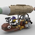 LEGO toy building blocks airship airship hot air balloon 3d model