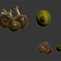 Fresh Assorted Food Ingredients Including Mushrooms Pear And Zucchini On Dark Reflective Surface