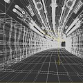 Future underground tunnel traffic tunnel 3d model