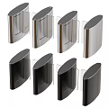 Public Facilities Metal Turnstiles With Silver And Black Access Control Security Design 3d model