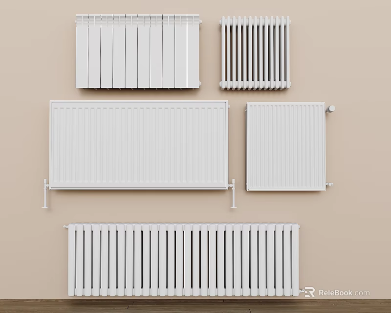 White Radiators Different Types And Modern Designs For Home Heating Needs 3d model 