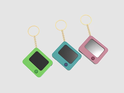 Key pendant jewelry writing board children 3d model