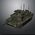 Advanced Military Tank With Camouflage Coating And Multiple Antennas For Combat Operations