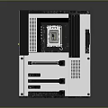 High Performance Computer Motherboard With CPU Socket And Expansion Slots 3d model