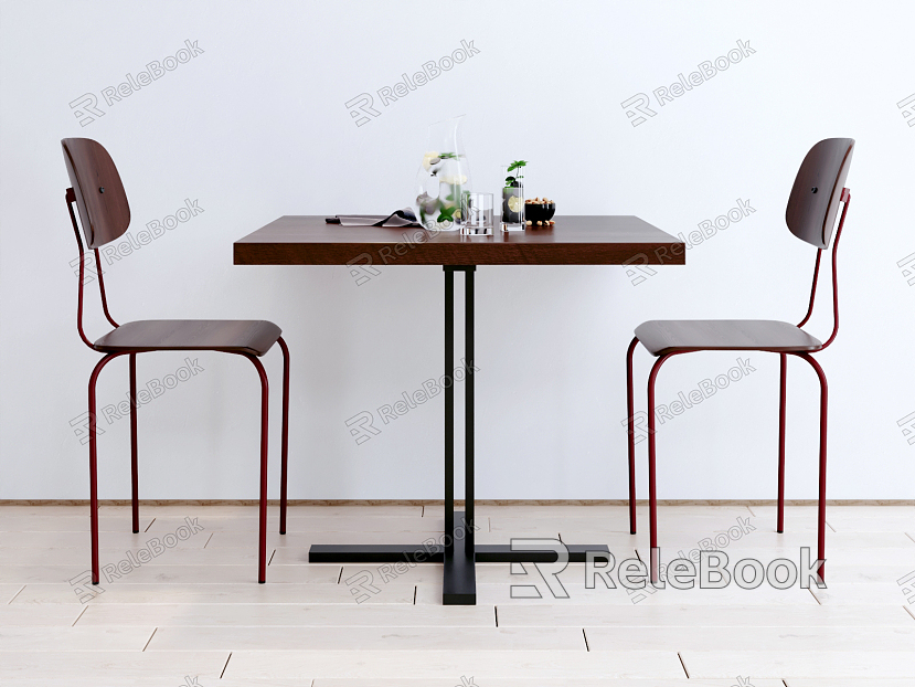 Modern Dining Table Chair Combination Square Dining Table Chair Combination model