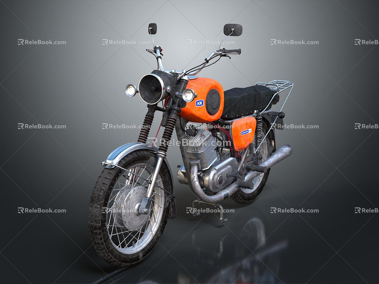 Modern motorcycle two-wheeled motorcycle off-road motorcycle road racing motorcycle 3d model