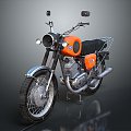 Modern motorcycle two-wheeled motorcycle off-road motorcycle road racing motorcycle 3d model