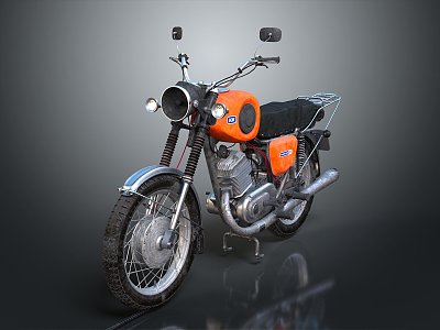 Modern motorcycle two-wheeled motorcycle off-road motorcycle road racing motorcycle 3d model