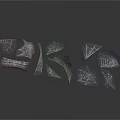 Modern Spider Web Items 3d model