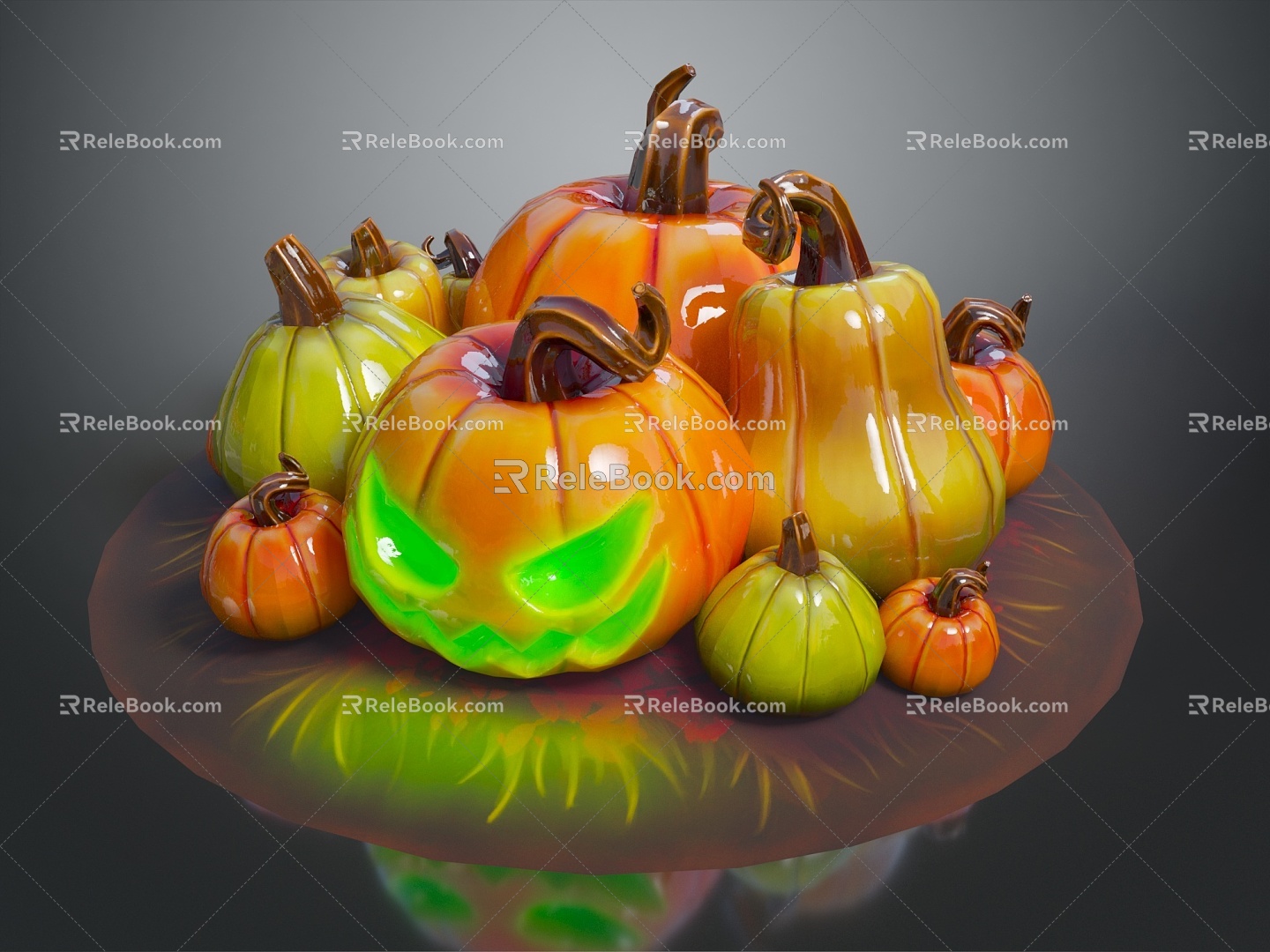 Pumpkin Pumpkin Cartoon Pumpkin Anime Pumpkin Stylized Pumpkin Fantasy Style Pumpkin Vegetable 3d model