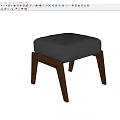Middle Ages Sofa Stool Shoe Changing Stool Low Stool Solid Wood Stool Footstool Dressing Stool 3d model