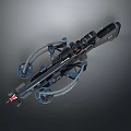 Modern Crossbow Weapon With Mechanical Parts Scope And Metallic Structure 3d model