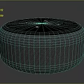 Modern Wireless Smart Speaker With Round Design Top Buttons And Blue Light Ring Fabric Material
