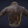 Stylish Brown Leather Jacket With Fur Collar Zipper Pockets And Warm Design
