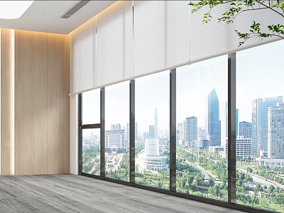 Office Curtain Wall Window Blinds Roller Blinds 3d model