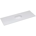 White Bathroom Countertop Featuring Integrated Sink Basin Modern Design