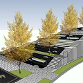 Modern Step Landscape 3d model