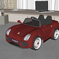 Kids Red Electric Toy Sports Car With Two Seats And Stylish Design