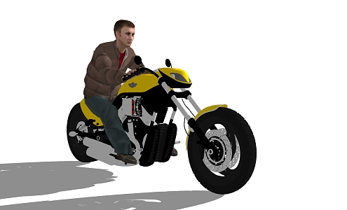 Modern Motorcycle 3d model