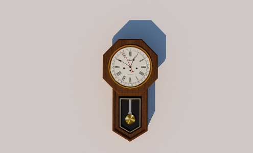 Interior decoration clock wall clock ornaments 3d model