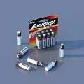 Energizer AA Alkaline Household Batteries in Original Packaging with Scattered Units