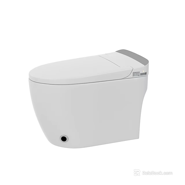 Modern Smart One piece White Toilet With Sleek Design And Integrated Control Panel 3d model 