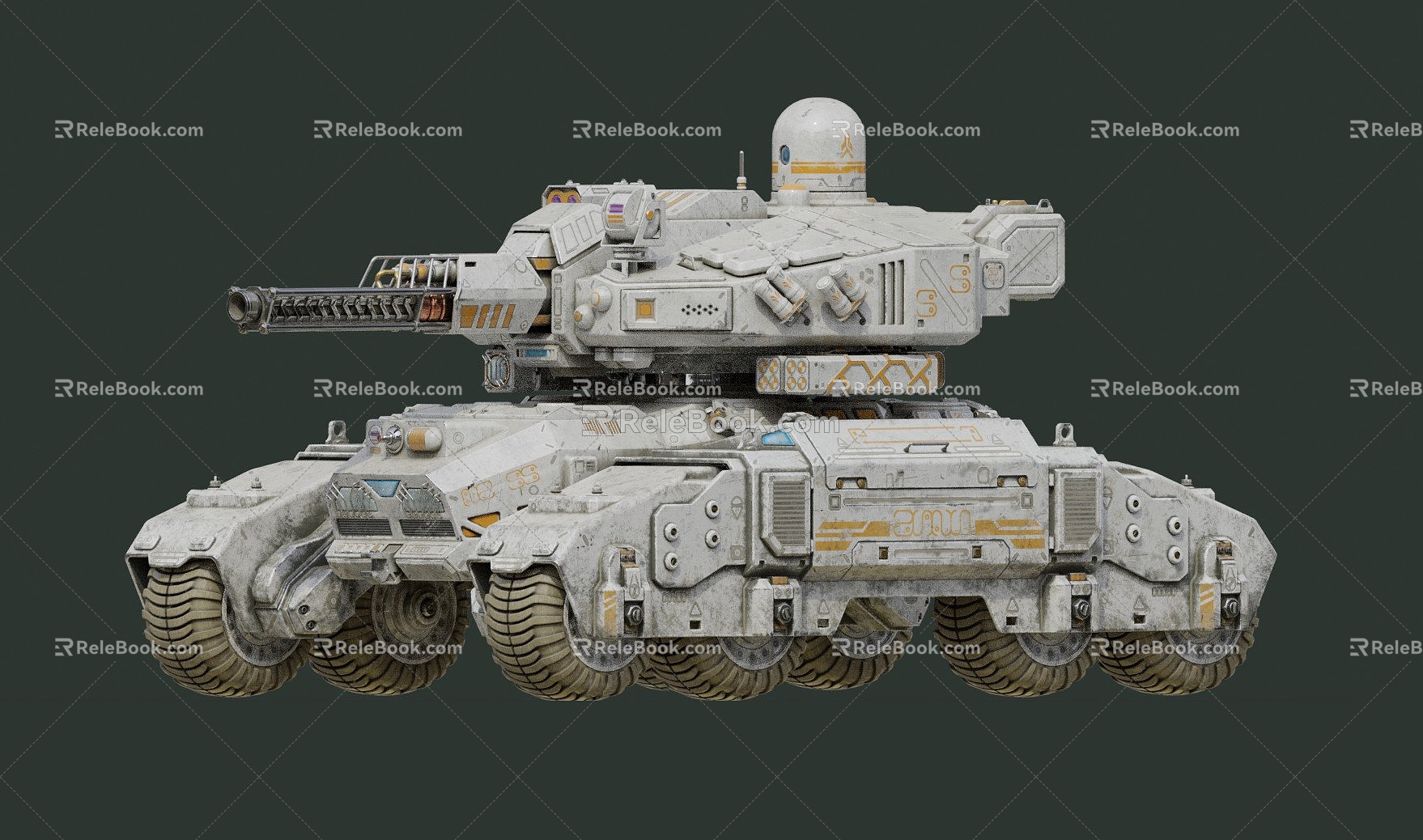 Combat Vehicle Armored Vehicle Cannon 3d model