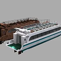 Two Modern Yachts With White Blue Exterior And Brown Wooden Deck Design