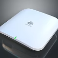 White Square Shaped Computer Network Device With Green Indicator Light And ECLOUD Logo 3d model