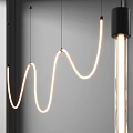 Modern Wave Shaped LED Pendant Light With Curved Design For Minimalist Interior Decor
