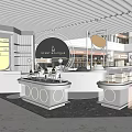 Modern store aromatherapy mall booth 3d model