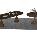 Middle style dining table 3d model