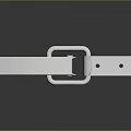 Shiny Silver Metal Clothing Buckle Accessory With Adjustable Design And Polished Surface