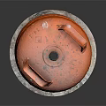Orange LPG Gas Cylinder With Handles Portable Design For Household Use