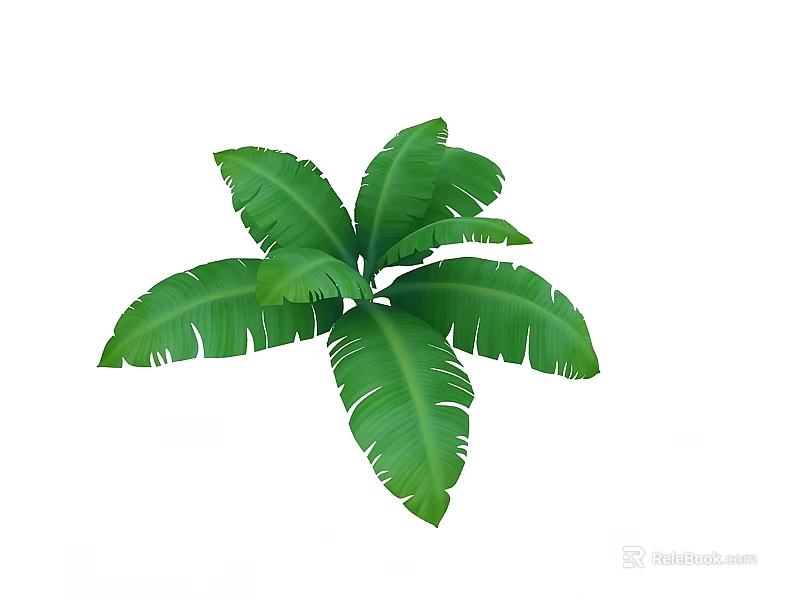 Modern Hinged Door Design with Green Leaf Pattern and Smooth Surface Finish 3d model 