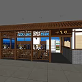 Traditional Chinese Restaurant With Wooden Pavilion Structure Open Windows And Classic Decor