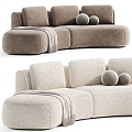 Casual Sofa Casual Sofa Double Sofa Living Room Sofa Blanket Pillow Pillow Home Furniture 3d model